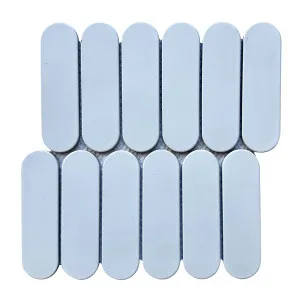 Piru Pill White Matt Mosaic Tile by Beaumont Tiles, a Mosaic Tiles for sale on Style Sourcebook