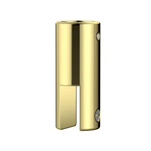 Round 180 Degree Inline Ceiling to Glass Fitting Polished Gold by Estelle, a Door Hardware for sale on Style Sourcebook