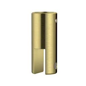 Round 180 Degree Inline Ceiling to Glass Fitting Brushed Brass by Estelle, a Door Hardware for sale on Style Sourcebook