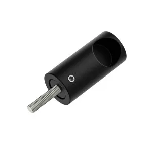 Round DIY Glass to Rail Fitting with Thread Matte Black by Estelle, a Door Hardware for sale on Style Sourcebook