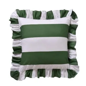 Vintage Design Candy Ruffle Green Washed Cotton European Pillowcase by null, a Cushions, Decorative Pillows for sale on Style Sourcebook