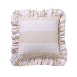 Vintage Design Candy Ruffle Natural Washed Cotton European Pillowcase by null, a Cushions, Decorative Pillows for sale on Style Sourcebook