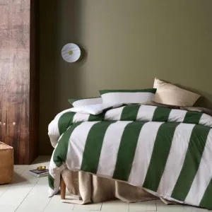 Accessorize Regency Green Washed Cotton Quilt Cover Set by null, a Quilt Covers for sale on Style Sourcebook