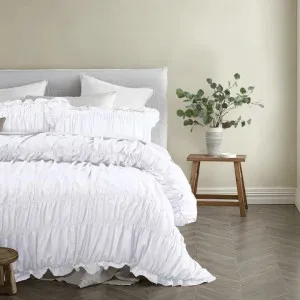 Vintage Design Haven White Washed Cotton Quilt Cover Set by null, a Quilt Covers for sale on Style Sourcebook