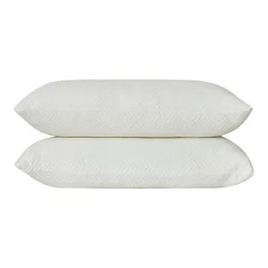 Accessorize Bamboo Blend White Memory Foam Pillow Set of 2 by null, a Pillows for sale on Style Sourcebook