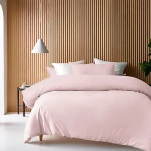 Accessorize Bamboo Cotton Double Stitch Blush Quilt Cover Set by null, a Quilt Covers for sale on Style Sourcebook