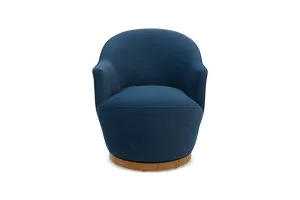 Chloe Accent Swivel Chair, Mohair Chambray, by Lounge Lovers by Lounge Lovers, a Chairs for sale on Style Sourcebook