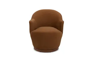 Chloe Accent Swivel Chair, Mohair Walnut, by Lounge Lovers by Lounge Lovers, a Chairs for sale on Style Sourcebook