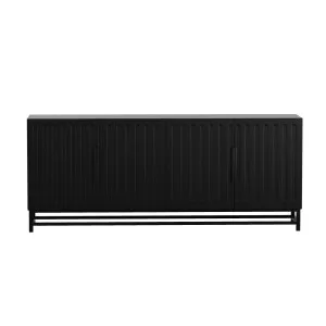 Holly 180cm 4-Door Storage Buffet Sideboard in Black by Luxo Furniture, a Sideboards, Buffets & Trolleys for sale on Style Sourcebook