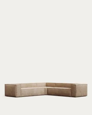 Blok 6-seater corner sofa thick taupe corduroy 320 x 320 cm by null, a Sofas for sale on Style Sourcebook