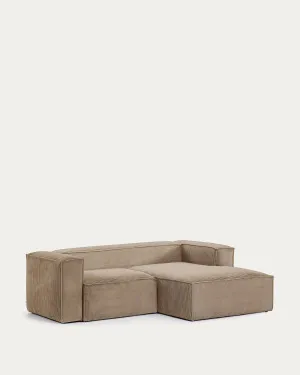 Blok 2-seater sofa with right chaise longue thick taupe corduroy 240 cm by null, a Sofas for sale on Style Sourcebook