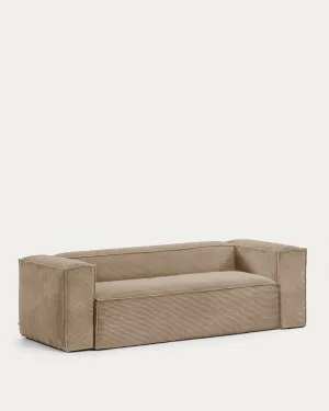 Blok 3-seater sofa thick taupe corduroy 240 cm by null, a Sofas for sale on Style Sourcebook