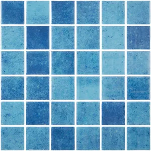Penta-Pure Bluewave Gloss Glass Structured Mosaic by Beaumont Tiles, a Mosaic Tiles for sale on Style Sourcebook