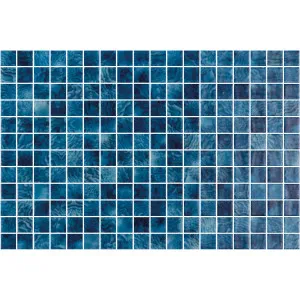 Vanguard Arrecife Blue Gloss Glass Structured Mosaic by Beaumont Tiles, a Mosaic Tiles for sale on Style Sourcebook