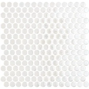 Penny Opalo White Gloss Glass Structured Mosaic by Beaumont Tiles, a Mosaic Tiles for sale on Style Sourcebook