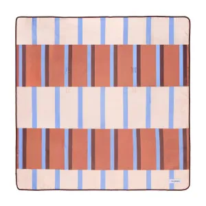 Solari Terracotta Cream and Sky Blue Beach Mat by Miss Amara, a Contemporary Rugs for sale on Style Sourcebook