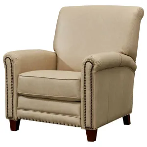 Norton Leather Recliner Chair, Cappucino White by Schots Home Emporium, a Chairs for sale on Style Sourcebook
