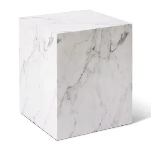 Jameka Side Table Resin - 38 x 38 x 45cm by Elme Living, a Side Table for sale on Style Sourcebook