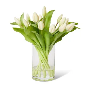 Tulip Bud White - 23 x 23 x 31cm by Elme Living, a Plants for sale on Style Sourcebook
