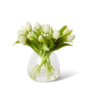 Tulip Petite White - 28 x 28 x 28cm by Elme Living, a Plants for sale on Style Sourcebook