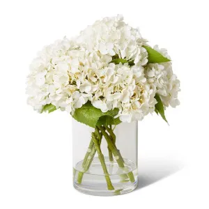 Hydrangea Mix White 36 x 36 x 35cm by Elme Living, a Plants for sale on Style Sourcebook