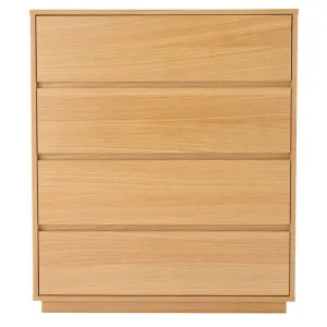 Falora Tallboy Oak - 4 Drawer by James Lane, a Dressers & Chests of Drawers for sale on Style Sourcebook