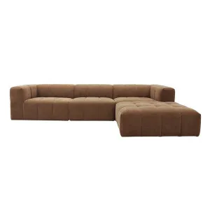 Lucello Tribute Chestnut Modular Sofa with Ottoman - 4 Piece by James Lane, a Sofas for sale on Style Sourcebook