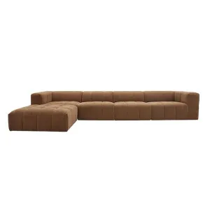Lucello Tribute Chestnut Modular Sofa with Ottoman - 5 Piece by James Lane, a Sofas for sale on Style Sourcebook