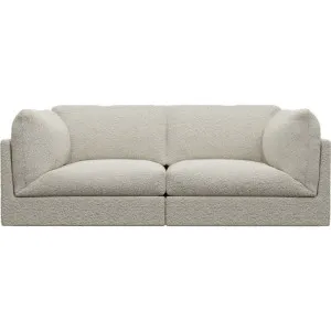 Finley Boucle Ivory Modular Sofa - 2 Seater by James Lane, a Sofas for sale on Style Sourcebook