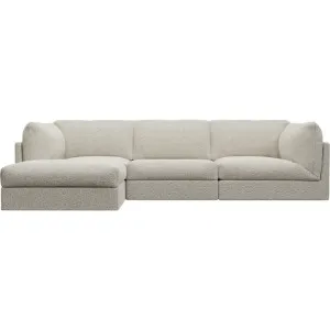 Finley Boucle Ivory Modular Sofa - 3 Seater and Ottoman by James Lane, a Sofas for sale on Style Sourcebook