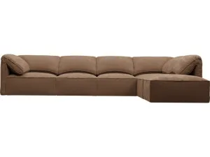 Kai Tribute Chestnut Modular Sofa with Ottoman - 5 Seater by James Lane, a Sofas for sale on Style Sourcebook