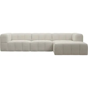 Lucello Boucle Ivory Modular Sofa with Ottoman - 4 Piece by James Lane, a Sofas for sale on Style Sourcebook
