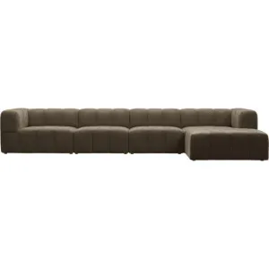 Lucello Tribute Walnut Modular Sofa with Ottoman - 5 Piece by James Lane, a Sofas for sale on Style Sourcebook