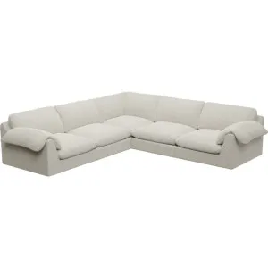 Ludlow Boucle Ivory Corner Sofa - 5 Seater by James Lane, a Sofas for sale on Style Sourcebook