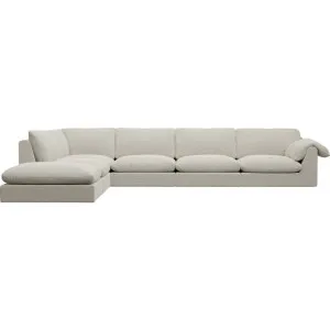 Ludlow Boucle Ivory Sofa - 6 Seater LAF Terminal by James Lane, a Sofas for sale on Style Sourcebook