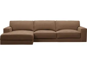Monica Tribute Chestnut Chaise Sofa - 3 Seater by James Lane, a Sofas for sale on Style Sourcebook