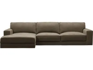 Monica Tribute Walnut Chaise Sofa - 3 Seater by James Lane, a Sofas for sale on Style Sourcebook