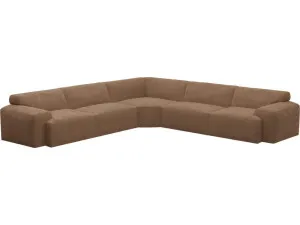 Copenhagen Tribute Chestnut Sofa - 5 Seater Wedge Corner Sofa by James Lane, a Sofas for sale on Style Sourcebook