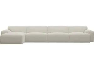 Copenhagen Toorak Pearl Chaise Sofa - 4 Seater by James Lane, a Sofas for sale on Style Sourcebook