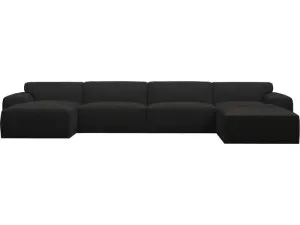 Copenhagen California Charcoal Chaise Sofa - 5 Seater U Shaped Modular by James Lane, a Sofas for sale on Style Sourcebook