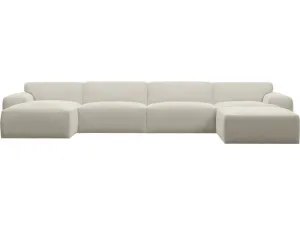 Copenhagen Muse Flax Chaise Sofa - 5 Seater U Shaped Modular by James Lane, a Sofas for sale on Style Sourcebook