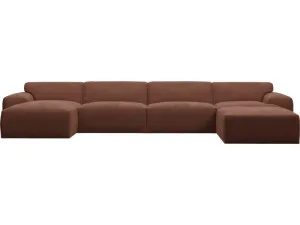 Copenhagen Muse Rust Chaise Sofa - 5 Seater U Shaped Modular by James Lane, a Sofas for sale on Style Sourcebook