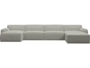 Copenhagen Toorak Pebble Chaise Sofa - 5 Seater U Shaped Modular by James Lane, a Sofas for sale on Style Sourcebook