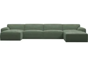 Copenhagen Tribute Dark Jade Chaise Sofa - 5 Seater U Shaped Modular by James Lane, a Sofas for sale on Style Sourcebook