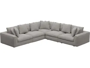 Tully Boucle Pumice Modular Sofa - 5 Piece by James Lane, a Sofas for sale on Style Sourcebook