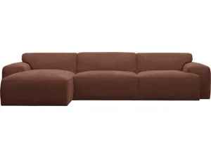 Copenhagen Muse Rust Chaise Sofa - 3 Seater by James Lane, a Sofas for sale on Style Sourcebook