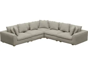 Tully Plaza Natural Modular Sofa - 5 Piece by James Lane, a Sofas for sale on Style Sourcebook