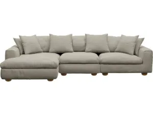 Tully Plaza Natural Chaise Sofa - 3 Seater by James Lane, a Sofas for sale on Style Sourcebook