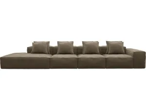 Riley Tribute Walnut Modular Sofa - 1x Arm, 3x Armless, 1x Left Terminal by James Lane, a Sofas for sale on Style Sourcebook