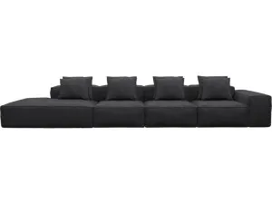 Riley Plaza Flint Grey Modular Sofa - 1x Arm, 3x Armless, 1x Left Terminal by James Lane, a Sofas for sale on Style Sourcebook